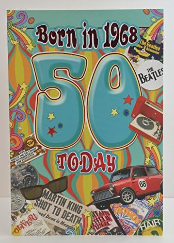 Male Age 50 50th Year You Were Born In 1968 Birthday Card
