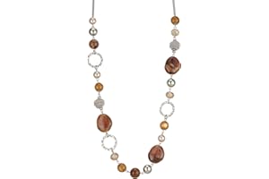 FULU AUTUMN Collana Lunga con Perline in Argento da Donna Collana Boho Lunga Bigiotteria Regali Compleanno per Lei
