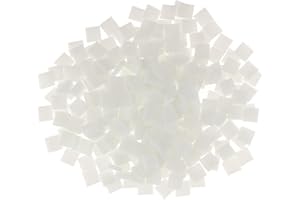 MagiDeal 250x Attrayante Mosaïque en Verre pour Loisirs Créatif Arts Bricolage Artisanat - Blanc