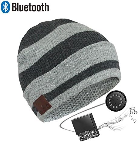 Zibaar Bluetooth Beanie Bluetooth Hat Bluetooth Beanie Hat Wireless Smart Hat Beanie Headphone Headset with Removable Bluetooth V4.1 Stereo Bluetooth Headphone Hands Free Talking for Smart phones