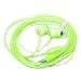 Produktbild Cuitan Neu Kristall Kabel Universal 3.5mm Stecker In Ear Kopfhörer Handy Musik Film Ohrhörer Wired Headphone Earphone Headset mit Mikrofon für iPhone, Xiao Mi, Moto, Meizu, Samsung - Grün