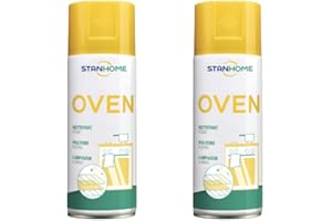 Stanhome Oven Nettoyant pour four en mousse nettoyante – Élimine la saleté incrustée et dissout la graisse brûlée (2 x 400 ml)