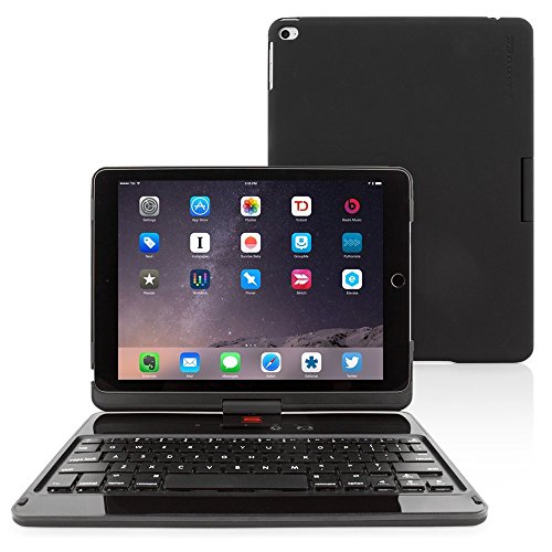 Snugg iPad Pro 12.9 (2015) 360 Grad Tastatur Case (Schwarz) - Hülle mit drehbarer Bluetooth Tastatur (QWERTY - UK Keyboard)