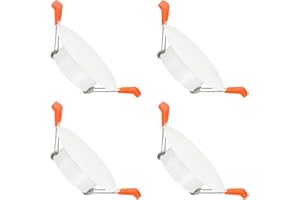 PATIKIL 85mm / 3.3" Diameter Metal Ceiling Hole Cover Plate, Downlight Hole Trim Wall Mount Decorative Cap Access Panel for 2.2-2.8inch Round Ceiling and Wall Openings, Matte White