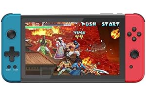 Cawevon Powkiddy X70 HD Retro Consola de juegos de mano 7 pulgadas Joystick FC Arcade Simulador de batalla de dos jugadores, más de 6000 juegos integrados