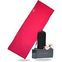 NORDKAMM® Hüttenschlafsack aus Baumwolle Ultraleicht (360 g), waschbares Schlafsack Inlett (210 x 80 cm), Hüttenschlafsack leicht kombinierbar, Schlafsack leicht kleines Packmaß, Sleeping Bag Liner Sport & Freizeit