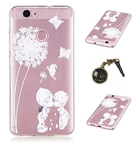 Preisvergleich Produktbild Ultradünne transparente Hülle für Huawei Nova Hülle Schutzhülle Handy TPU Silikon Hülle Case Cover Durchsichtig Gel Tasche Bumper ( + Stöpsel Staubschutz) (8)