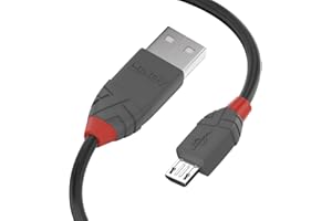 LINDY Lanberg Anthra Line 36734 Kabel USB 2.0 Typu A do Micro-B, 3 m, Czarny