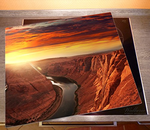 Wallario Herdabdeckplatte / Spitzschutz aus Glas, 1-teilig, 60x52cm, für Ceran- und Induktionsherde, Grand Canyon bei Sonnenuntergang - 2