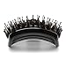Black Boar Bristle Brush for Healthy Hair, Nylon Detangling Pins Vent Brush for Fast Blow Drying, Hair Care Scalp Massager for Hair Growth, Frizz Control Curved Hair Brush Detangling Comb
