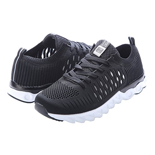 black lightweight trainers