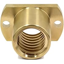 Dado In Ottone Per Vite Trapezoidale T10 Passo 2mm - Per Macchine Utensili E Stampanti 3D - Foto 3