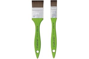 Da Vinci Pennello Mottler Serie 5073, Fibra Sintetica, Verde,Dimensioni 20 mm, 40 mm. Set 2 Pezzi. Prodotto in Germania.