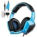 Price comparison product image SADES Gaming Headset PC Microphones - Stereo Over-Ear Headphone with 3.5mm Jack, Mic, Volume Control - for PC, Computer, Laptop, Mac, PS4, Playstation 4, New Version Xbox one (Blue)