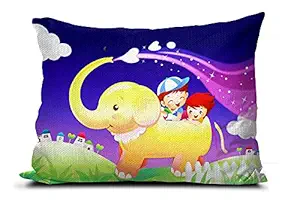 DreamVio Cartoon Printed Velvet Baby Pillow/Cushion/Toys/Soft Toys/Toddler Pillow/Kids Pillow for Baby Boy/Baby Girl (Rectangle Shape) - 12 x 18-inches Style 40