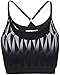 FIND Damen Nahtloser Sport-BH mit Geo-Print, Schwarz (Black/White), Keine Angabe (Herstellergröße: XL)