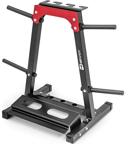 Support Vertical Avec Roues Support Vertical D'haltères VEVOR - Capacité 454 Kg - Pour Disques 50.8mm - Avec Roues - Rangement Gym Maison, Garage Support Barre Musculation