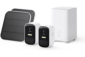 eufy Security eufyCam 2C Pro+Panel słoneczny, kamera do monitoringu zewnętrznego, rozdzielczość 2K, bateria 180 dni, kompatybilna z HomeKit, IP67, zestaw kamer do monitoringu zewnętrznego 2+1