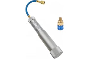 ThreeH R12 R12 AC seringue d'injecteur de colorant à l'huile 2Oz à tourner à la main à vis 1/4 "connecteur SAE pour tube de remplissage de réfrigérant de climatisation A/C