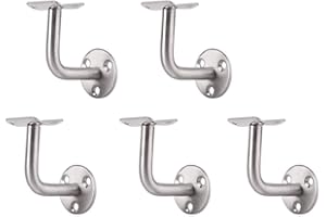 Musuntas 5 x soportes para pasamanos de acero inoxidable, soporte de pared, barandilla , protección