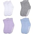 Secure Steps Made in India Anti-Skid Crawling Socks for Baby Girl & Boy Toddlers, Pack of 3/4/6, 1-3 Years, Premium Cotton Solids (IN, Age, 12 Months, 24 Months, 4, Multicolor)