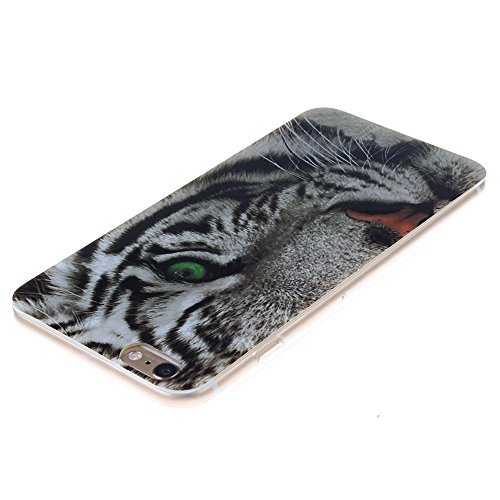 AllDo Funda Silicona para iPhone 6 Plus iPhone 6S Plus  5 5 Pulgadas  Carcasa Protectora Caso Suave TPU Soft Silicone Case Cover Bumper Funda Ultra Delgado Carcasa Flexible Ligero Caja Anti Rasgu  os Casco Anti Choque - Tigre