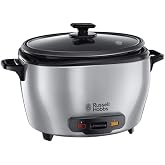 Russell Hobbs Maxicook 23570-56 Rice Cooker (1000 W, 5 Litres Capacity for 14 Cups, Stainless Steel, Black)