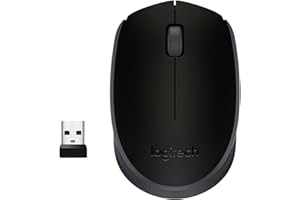 Logitech B170 Wireless Mouse, 2.4 GHz with USB Nano Receiver, Optical Tracking, 12-Months Battery Life, Ambidextrous, PC/Mac/