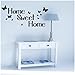 Produktbild 'iClobber Home Sweet Home Schmetterling Art Wand Wandbild Aufkleber Zitat Bild vinyl Art, Rot, M