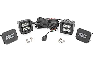 Rough Country 2" LED Square Cubes | CREE Light Pods | Spot Beam | Black Series | Pair | 70903BLLight Pods | Spot Beam | Black Series | Pair | 70903BL