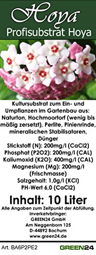 Hoya-Erde Substrat 10L für Wachsblumen Porzellanblumen der Pflanzen-Sorten Carnosa, Kerrii u.a. - 2