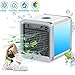 Produktbild DAMIGRAM Mini Tragbare Mobile Klimaanlage Luftkühler, 3 in 1 Mini Air Cooler USB Klimagerät Raumluftkühler Luftreiniger Tragbarer Luftbefeuchter Difffuser Tischklimaanlage Ventilator Mit 3 Stufen, Einstellbare 7 Farbe LED-Licht für Büro,Hotel,Garage und Haus usw.