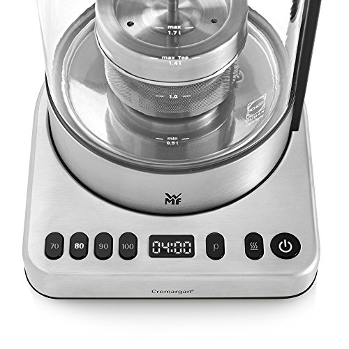 WMF LONO Tee- und Wasserkocher 2-in-1, variable Temperatureinstellung, 1,7 l Wasser und 1,4 l Tee, 3000 W, Schott Duran Glas, cromargan matt/silber - 7