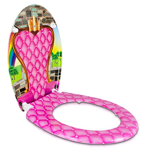 Premium WC Sitz mit Absenkautomatik – „Prinzessin“ Design – Toilettendeckel aus Duroplast inkl. Montagesatz – VENKON - 7
