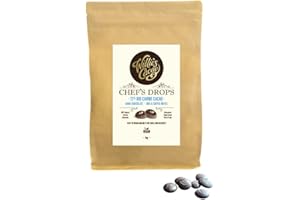 Willie's Cacao - Rio Caribe 72% Dark Chocolate Chef's Drops 1kg - Couverture chocolate with coffee, nutty notes - For cooking & baking - Vegan