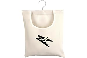 volumoon Porta Mollette Bucato, Cestino Mollette Bucato, Porta Mollette Bucato da Esterno, Porta Mollette, Cestino Porta Mollette Bucato, Borsa per Mollette per Calzini Biancheria Intima (32 x 28 cm)