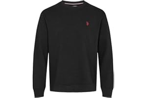 U.S. Polo ASSN. Adler - Sudadera de algodón puro negro clásico para hombre
