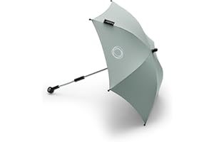 Bugaboo Parasol+ Compatible with All Bugaboo Pushchairs with UPF 50+ Protection Against UV Rays, Large Shade Area, One-Click Connection & Easily Adjustable Mechanism, Pine Green
