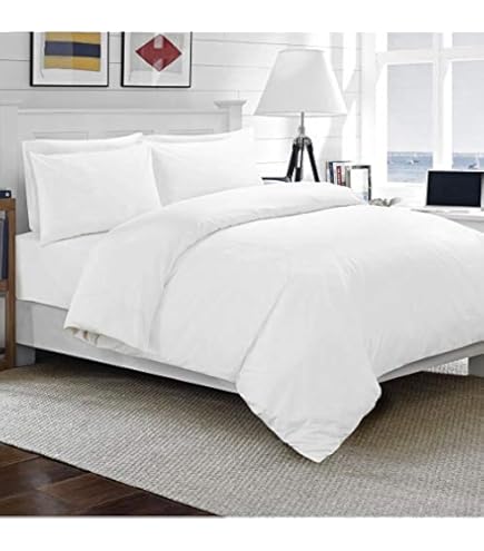 Set Di Lenzuola Con Angoli Elasticizzati Da 3 Pezzi, Misura Profonda Fino A 30 Cm, 1 Lenzuolo Con Angoli E 2 Federe, Set A 400 Fili E 100% Cotone Egiziano, Tinta Unita - Foto 13