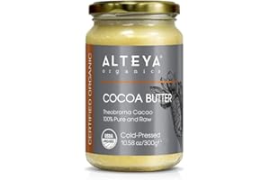 Alteya Organic Cocoa Butter 300gr- 100% USDA Certified Organic Pure Natural Raw Cocoa Butter (Theobroma Cacao)