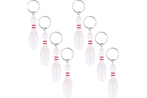 DRWOSM 8 Stück Bowling Schlüsselanhänger Kinder Bowling Mitgebsel Schlüsselbund Bowlingnadel Schluesselanhaenger Bowling Pins Schlüsselhalter Bowlingkugel Kegelspiel Anhänger Für Sport-Party Freunde Geschenk