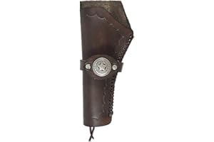 WESTERN RANCH Holster Westernholster Holstertasche braun Lone Star Handarbeit Rindsleder Peacemaker Colt (Linkshänder)
