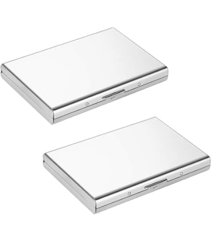 Porta Biglietti Da Visita In Metallo Con Motivo Madreperla - Anti RFID, Per Carte Di Credito E Documenti - Foto 9