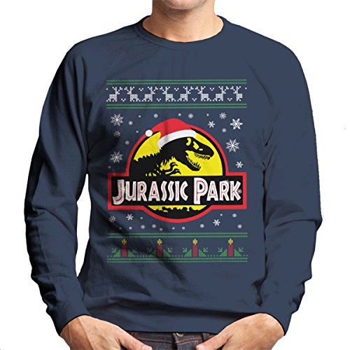Cloud City Jurassic Park Christmas Knit Mens Sweatshirt