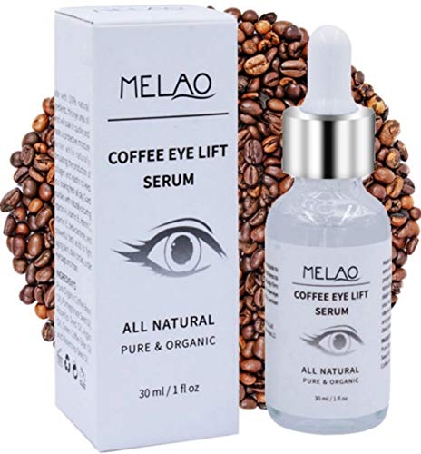 MELAO Serum Antiarrugas, Círculos Anti-Oscuros y Anti-Puffs Contorno de Ojos 100% Natural y Vegano para Piel Sensible 30 ML