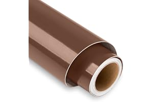 Lya Vinyl 5FT vinilo adhesivo Marrón para Cricut - Rollo de Vinilo Marrón de 30,5 x 153 cm, Vinilo Adhesivo para Exteriores para Pegatinas Decorativas y Decoración de Fiestas