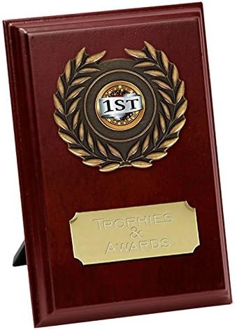 1st Place Rosewood Colour Wooden Prize Plaque 6" with 50 letters FREE engraving W280Q.PGS094.25