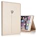 Produktbild ipad Pro 9,7 Zoll Hülle, XUNDD Aristokratische Serie,luxuriös PU Leder Klapphandy Geldbeutel Halter magnetische Adsorption Einfügen von Karte Schutzhülle für ipad Pro 9,7 Zoll (Golden)