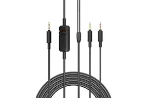 Janjunsi Audio Kopfhörer Kabel Kompatibel mit beyerdynamic MMX 300 Gaming Headset (2nd Generation) - 3.5mm Kabel mit Lautstärkeregler, Computer Version