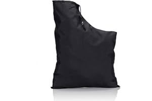 WBZOWRB sacchetto per soffiatore foglie, sacchetto per aspirafoglie, sacchetto per foglie con cordino, sacchetto di raccolta regolabile, sacchetto sottovuoto per interni ed esterni (nero), 1 pezzo